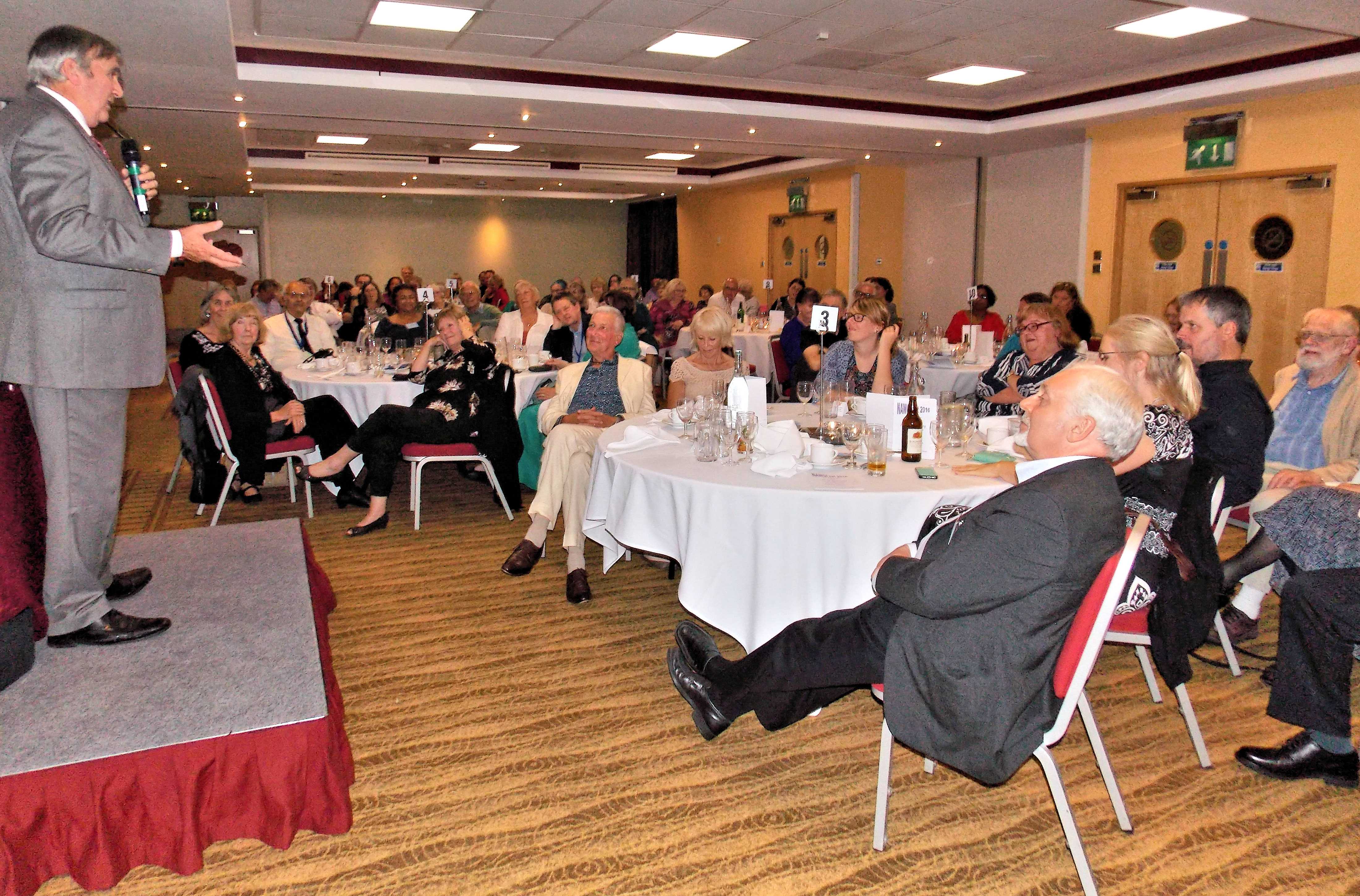 Image: Photograph of the talk by Gervase Phinn